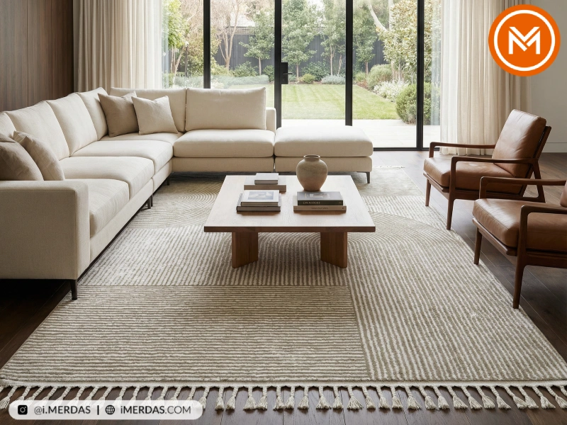 فرش مراکشی کد 41346 زمینه کرم بژ