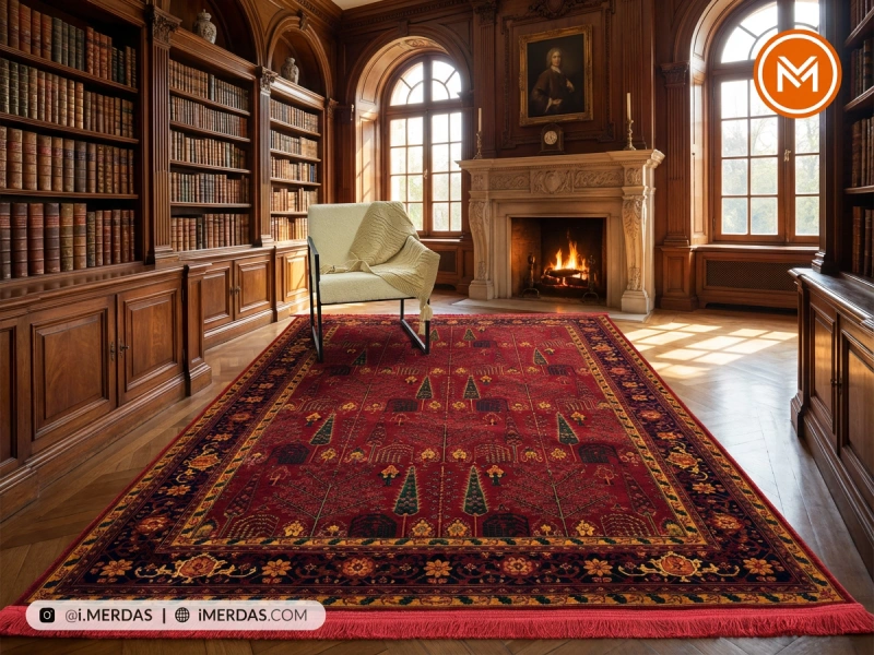 فرش گبه کد 709 زمینه زرشکی