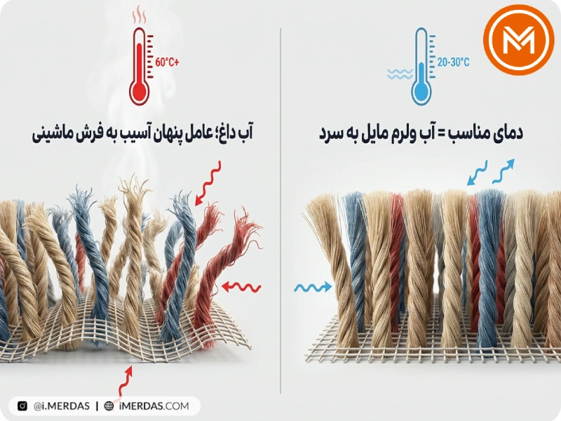 دمای آب؛ عامل پنهان در تخریب فرش