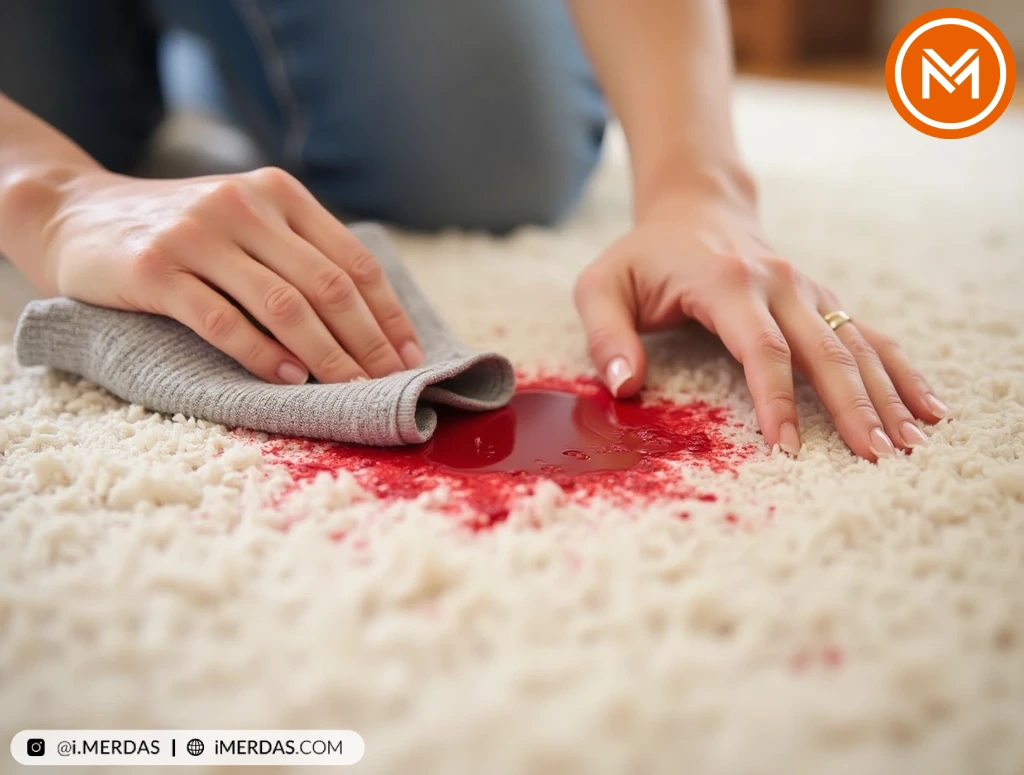 پاک کردن لکه خون از روی فرش