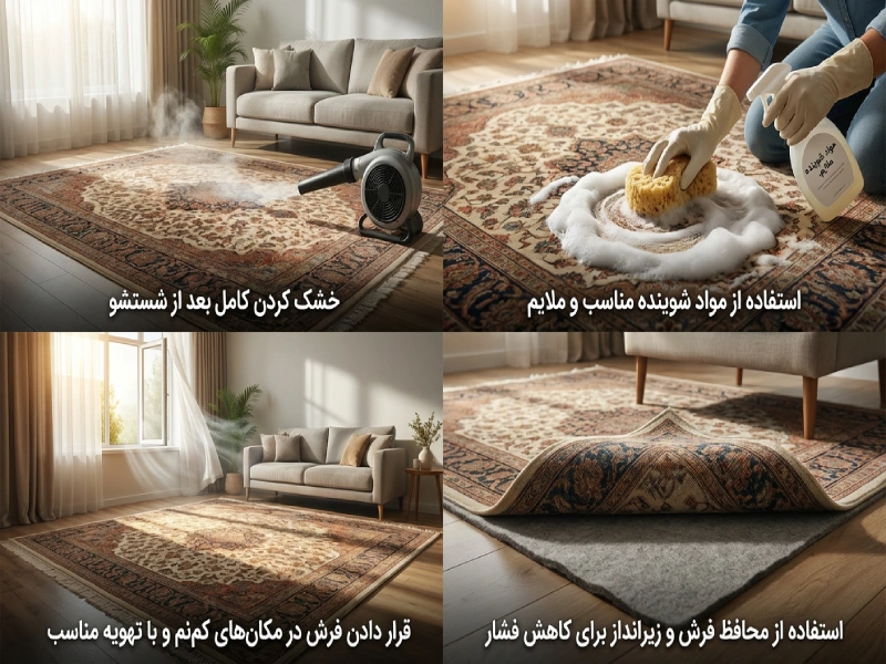 روش‌های پیشگیری از پوسیدگی فرش