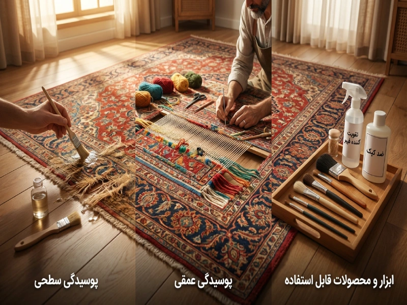 روش‌های ترمیم فرش پوسیده